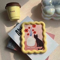 High aesthetic cream style acrylic frame 6-inch universal table top postcard photo storage decoration ornament