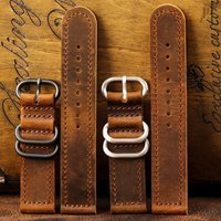 Crazy Horse Leather band for Samsung Galaxy Watch 7/6/5/4/FE 18mm 20mm 22mm straps retro Bracelet for Huawei watch GT 5-4-3-pro
