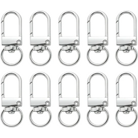 5-100pcs 10x32mm Rotating Dog Buckle Snap Lobster Clasps Hooks for DIY Jewelry Making Keychain Bag Clasp Accessories Supplies