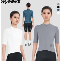 YKYW 40% off Women's Cycling Jersey Short Sleeve Summe Breathable Tight Bicycle Jersey Sport Clothing YKK Zipper Tops Bike Shirt