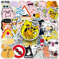 50Pcs Funny This Is Fine Stickers This Is Fine MeMe DIY Sticker Scrapbooking Phone Laptop Luggage Skateboard Waterproof Decals