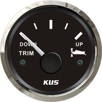 KUS 52mm Pointer Trim Gauges 0-190ohm Input Signal Trim Meters Up to Down / Down to Up Show with Red Backlight for Auto Boat