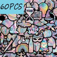 60PCS Colorful Series Stickers, suitable for DIY decorative helmets, laptops, phone cases, skateboards, waterproof stickers