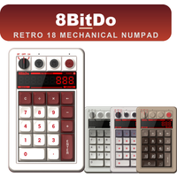 8BitDo Retro Mechanical Keyboard Bluetooth Gaming Keyboard with 18 Keys Dual Super Programmable Buttons for Windows and Android
