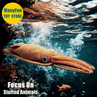 Giant Squid Plush Toys High Fidelity Cuttlefish Plushie Giant Calmar Lifelike Stuffed Animal Simulation DollToy Gifts