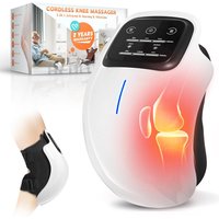 Cordless Knee Massager with Heat,Relax Knee Massage Helps Joint Stiff and Discomfort,3 Levels Heat & Vibration 10 Min Auto Off