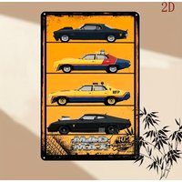 Vintage Mad Max Inspired Metal Tin Sign, , Weather-Resistant Iron Wall Hanging Decor for Room, Bar, Restaurant, Garage - Retro