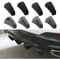 Car Shark Fin Spoiler Carbon Fiber Pattern Spoiler Rear Lip Modified Small Bumper Chassis Diversion Accessories