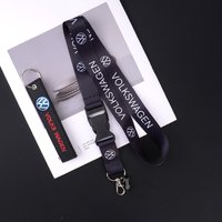 Nylon Car Loog Lanyard Work ID Neck Strap Keychain For Volkswagen VW Passat B6 B7 B8 Polo Tiguan Golf Santana Touran GTI MK2 MK3