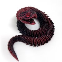 60 cm 3D-gedruckte Schlangenspielzeuge, lustige bedruckte Tiere, Weihnachten, Neujahr, Basteln, Ornament, Simulationstier, Heim-Desktop-Ornament