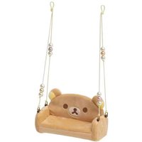Cartoon Rilakkumas Bear Swing Kawaii Rilakkumas Hanging Swing Doll Plush Shelf Wall Bookshelf Hanging Swing Shelf Home Decor
