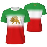 AliExpress Sugiuchi Sports Mesh T-shirt Emblem Of Iran Lion And Sun Flag 1423-1979 For Running Bike Soccer Tennis Football Fitness Tees 3D Printed