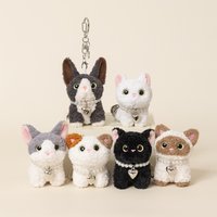8cm Kawai Pet Cat Plush Toy Black Cat Siamese Kitten Calico Cat Doll Cat Pendant Key Chain Stuffed Toy Child Birthyday Gift