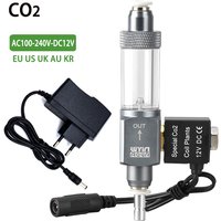 DIY Aquarium CO2 solenoid valve bubble gauge AC100-240V Fish tankCO2 generator pressure reducing valve equipment supplies