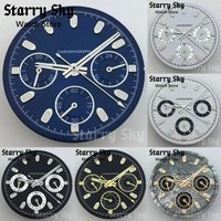 Starry Sky 30mm Black/Blue/Gray/White Watch Dial Watch Hands With Green Luminous Suitable VK63 Quartz Movement Watch Accessories