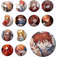 Cute A-Asukas Langs-leys Soryus Badges Tinplate Soft Button Pin Brooch Metal Badge Custom Jewelry Accessories Hat Bag Lapel