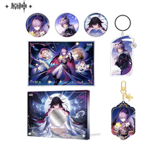 Presale Sunsyea Genshin Impact Official Merch miHoYo Original Authentic ZBDYXS Badge Keychain Ornament Columbina Durin