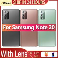 For Samsung Galaxy Note 20 Battery Back Cover Glass Panel Rear Door Housing Case Camera Lens Replace