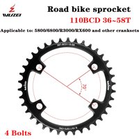 Road Bike 110BCD 4 Bolts Chainwheel Narrow Wide Stars Positive and negative tooth sprocket for Shimano R7000/5800/R3000/RX810
