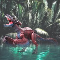 Simulation Dinosaur Pyroraptor Jurassic Period Realistic Velociraptor with Spread Arms and Roaring Birthday Gifts for Boys