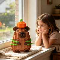 Cartoon Capybara Building Bricks Set Educational Assembly Toys Model Cute Home Room Decor Unique Gift for Capybara Lovers & Fans