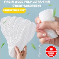 New 10 /5/3/1Pair/Pack Disposable Insoles Nature Wood Pulp Insoles Men and Women Thin Breathable Sweat Soft Comfortable Shoe Pad