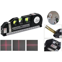Laser Level Line Tool Multipurpose Line Laser Leveler Cross Line Lasers With 8FT 2.5M Standard Measure Tape and Metric Rulers