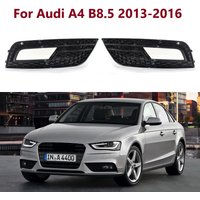 Chrome Black Honeycomb Mesh Car Front Bumper Fog Light Grille Cover For Audi A4 B8.5 Standard Edition 2013-2016 Fog Lamp Grill