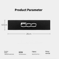 2Pcs Car Seat Belt Shoulder Protector Cover Safety Belt Padding Pad for 500 500E 500X 500L 695 Panda 500c Auto Accessories