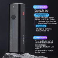 ROCKBROS Bike Light Type-C Charging Front Lamp Headlight Ultralight Flashlight Bicycle Light 200/400/600/800/1000/1500/3000LM