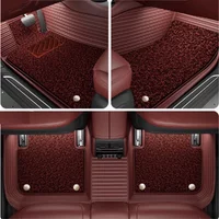 Double Layer Car Floor Mats For Hyundai Genesis G80 2020-2023 GV60 GV80 Genesis Coupe Auto Carpets Foot Liners Accessories