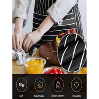 1Pc Home Apron Men's Coffee Shop Waterproof and Oil-Proof Work Apron Kitchen Stripesd Cooking Apron
