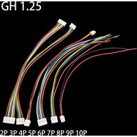 10Pcs Micro JST GH 1,25 2P 3P 4P 5P 6P 7P 8P 9P 10Pin Stecker Einzel/Doppel Stecker Mit Draht Kabel 150mm 28AWG