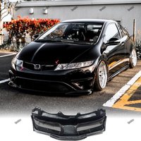 For Honda Civic FN FK FN2 TYPE R 2006 2007-2008-2009-2012 Real Carbon Fiber Front Grille Mu-gen Style FPR(Unpainted) Grilles