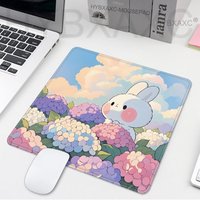 Cute cartoon rabbit Mouse Pad Small Office Computer Desk Mat Keyboard Mouse Pad Laptop Cushion Non-slip Deskpad Home Decor Rug