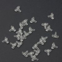 30pcs Hole Transparent Fishing Beads Oval Double Cross Hole 3 Way Connector Clear Sabiki Rig Rigging
