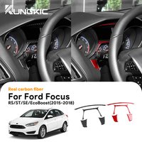 Car Speedmeter Frame For Ford Focus SE RS ST Ecoboost 2015 2016 2017 2018 Real Soft Carbon Fiber Sticker LHD RHD Accessories