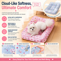 Waterproof Dog Bed for Dogs Non Slip Bottom Soft Breathable Pet Cushion Mat Washable Pet Sofa Bed for Cats Puppy Sleeping