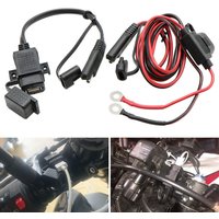 Motorcycle USB Charger Waterproof SAE To USB Cable Adapter Phone GPS Tablets 12V