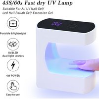 New Nail Drying Lamp 6LED Lamp Mini Nail Dryer UV Lamp Manicure Machine With USB Cable Gel Nail Polish Dryer Home Travel Use