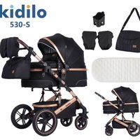Kidilo Stroller Two-way Lightweight Sitting Stroller Foldable High View Newborn Stroller