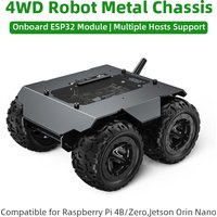 WAVE ROVER Flexible And Expandable 4WD Mobile Robot Chassis Onboard ESP32 Module Fit for Raspberry Pi 4B Zero Jetson Orin Nano