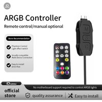 LDPCSJARGBController 5V 3pin To SATA Power Supply Mini RGB Controller 3PIN Hub For Computer Cpu Case Cool Fan LED Light Radiator
