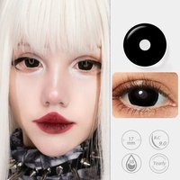 Meenie 17mm Crazy Contact Lenses Halloween Cosplay Lenses Black Red Lenes Anime Cosplay Eye Color Lenses