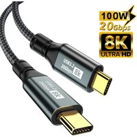 PD100W USB 3.2 20Gbps Type C To Type C Cable Thunderbolt 3 Compatible Fast Charging Data Transfer For iPhone 15 Pro Max MacBook