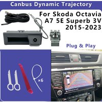 iTOPCAM Rear Reverse Backup Camera For Skoda Octavia A7 5E Superb 3V 2015 2016 2017 2018 2019 -2024 Plug and Play Without Coding