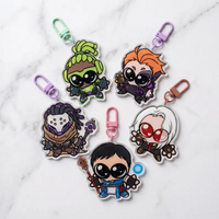 Overwatch Acrylic Keychain Funny Heroes OW2 Kawaii Gamer Gift Customizable Character Keyring for Fans