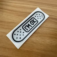 1SET I'm OK Band Aid Vinyl Sticker, Waterproof Scratch Cover Decal for Motorcycle Helmet and Laptop Decor