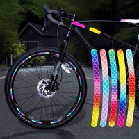 AliExpress NONE 20Pcs/Set Rainbow Reflective Sticker for Bike Wheels Laser Night Glow Sticker for Car Motocycle Night Safety Warning Stickers
