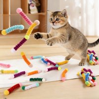 12pcs Interactive Cat Toys: Colorful Plastic Spring Spiral, Durable Kitten Swatting Chasing Toy, Pet Supplies for Biting